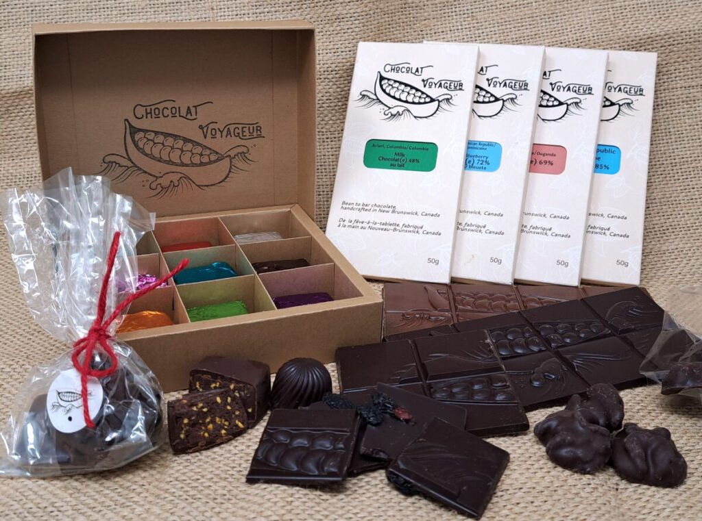 chocolate bars and truffles
